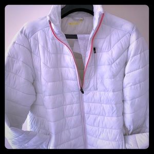 White puffy over Jacket